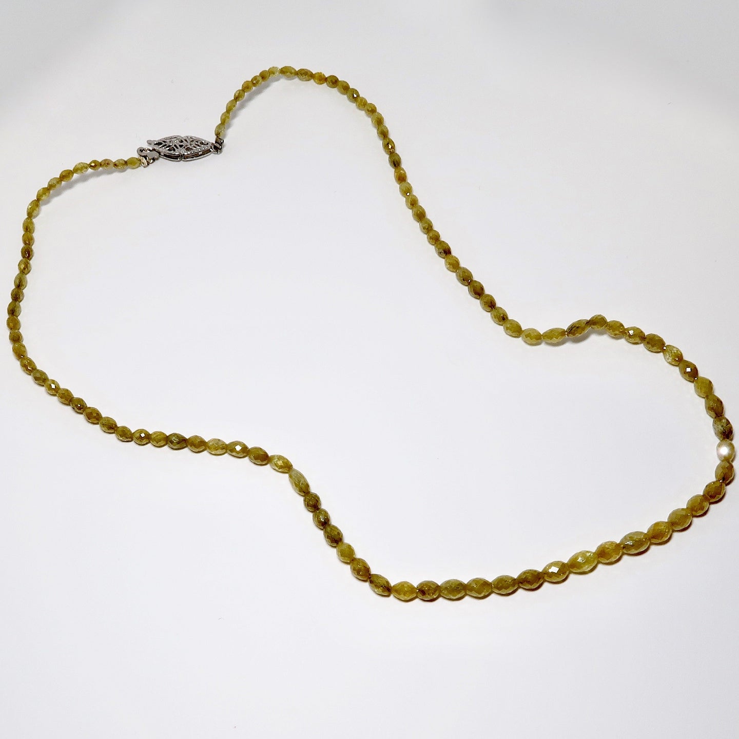 Fancy Yellow Rough Diamond Necklace