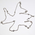 14k White Gold Diamond By The Yard Necklace