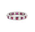 Platinum Alternating Ruby & Diamond Ring