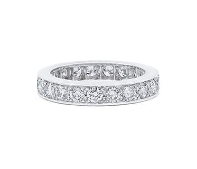 Platinum 3.50M Diamond Bead Ring