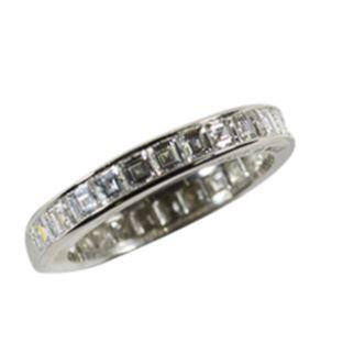 Platinum 3.00M Square Diamond Ring