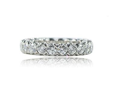 Platinum Diamond Fishtail Guard Ring
