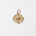 18k Yellow Gold Miniature Compass Charm