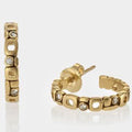 18k Yellow Gold and Diamond "Micro Windows" Earrings
