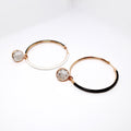 Black and White Enamel Hoop Earrings