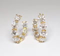 18k Yellow Gold Diamond Earrings