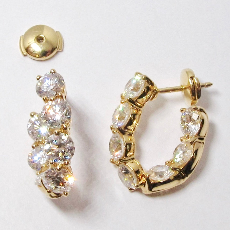 18k Yellow Gold Diamond Earrings