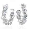 18k White Gold Diamond New Moon Earrings