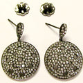 18k Gold Rose Cut Diamond Earrings