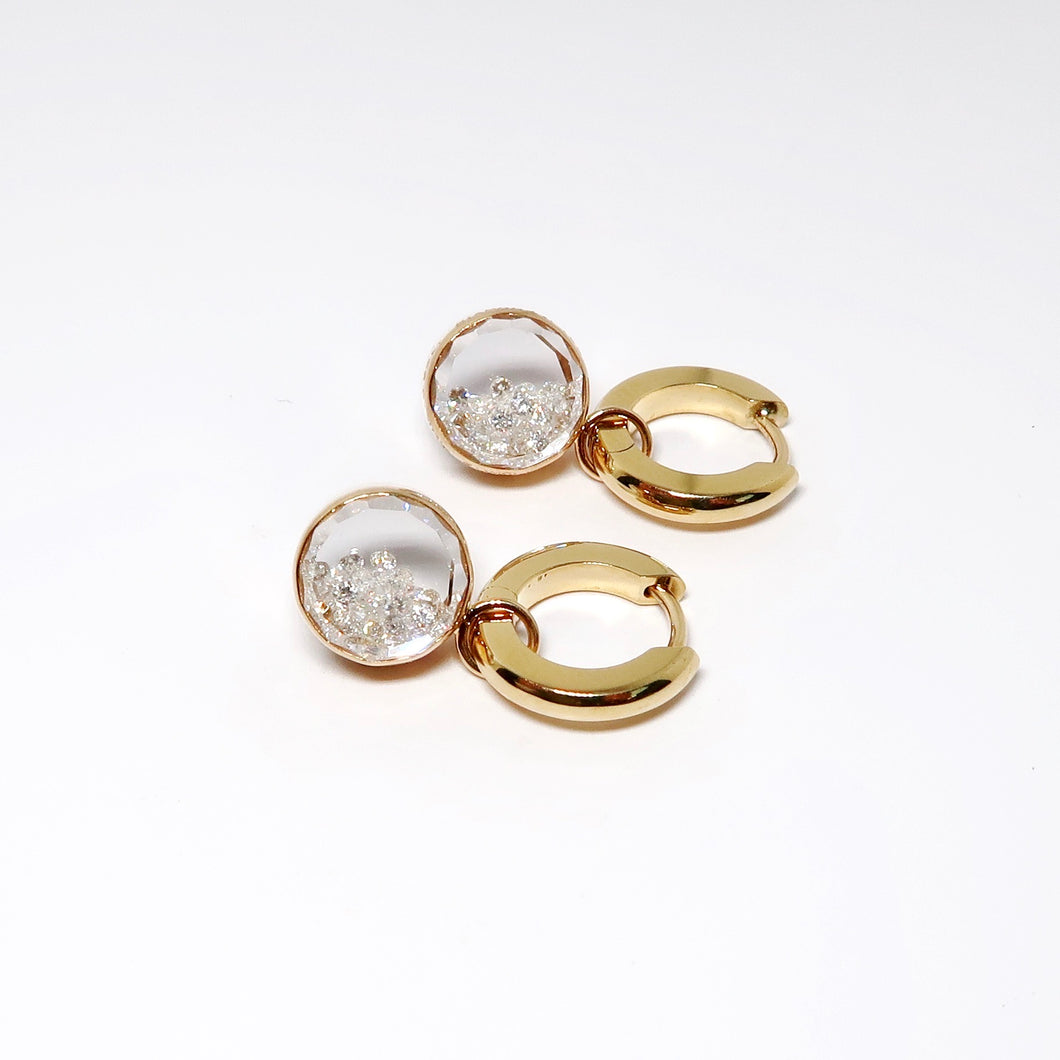 Baby Hoops w/ Diamonds