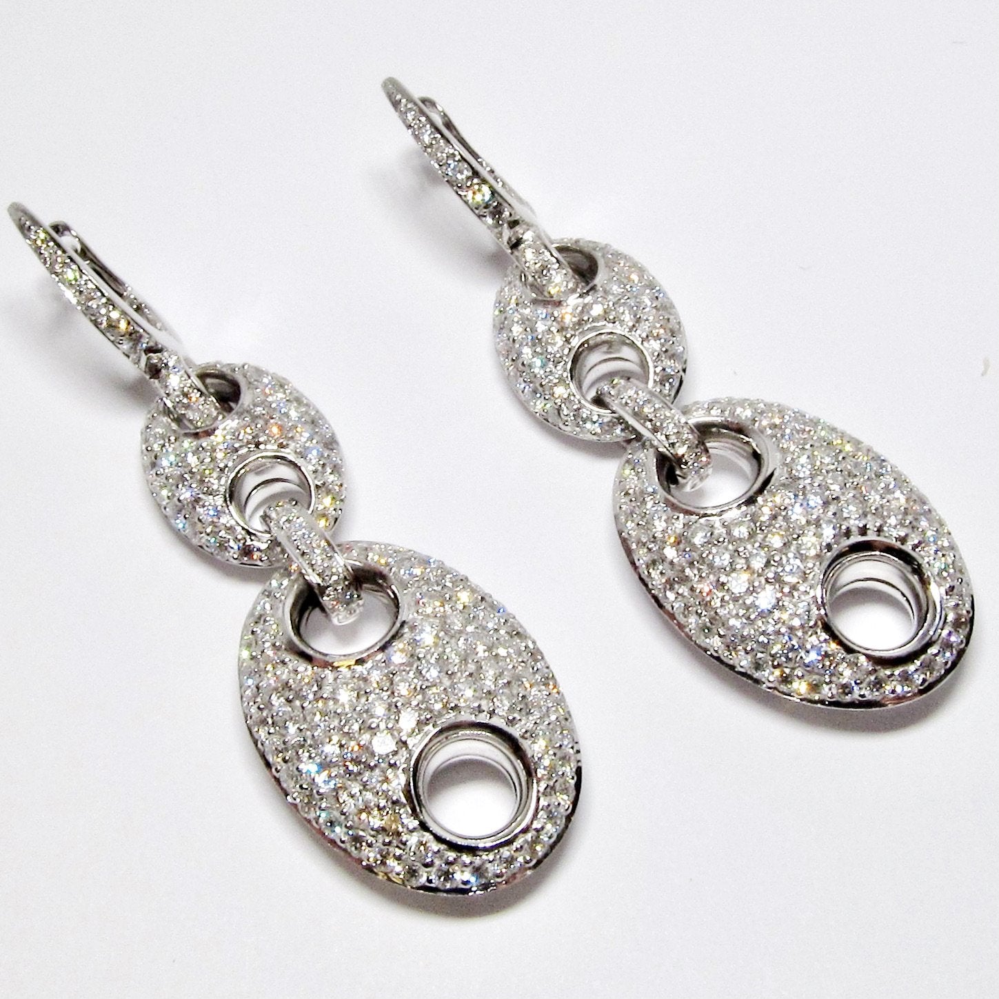 Diamond Earrings, 18k White Gold