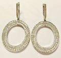 Diamond Dangle Earrings, 18k White Gold