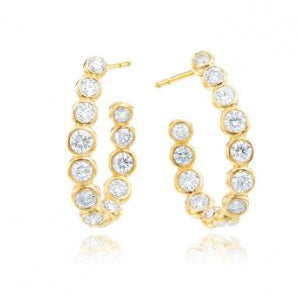 18k Yellow Gold & Diamond Moonlight Earrings
