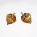 Leaf Earrings, 19k Yellow Gold