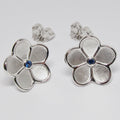 18k White Gold Large Daisy Studs