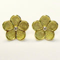 18k Yellow Gold Large Daisy Studs