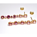 18k Yellow Gold Large Malia Garnet Earrings