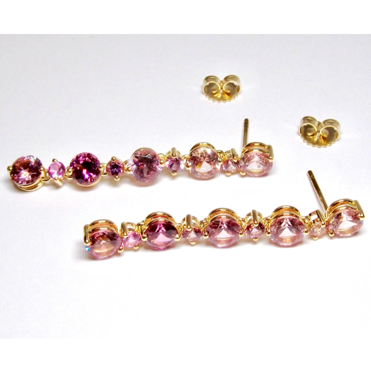 18k Yellow Gold Large Malia Garnet Earrings