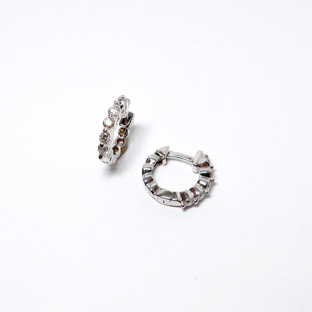 Diamond Mini-Hoop Earrings