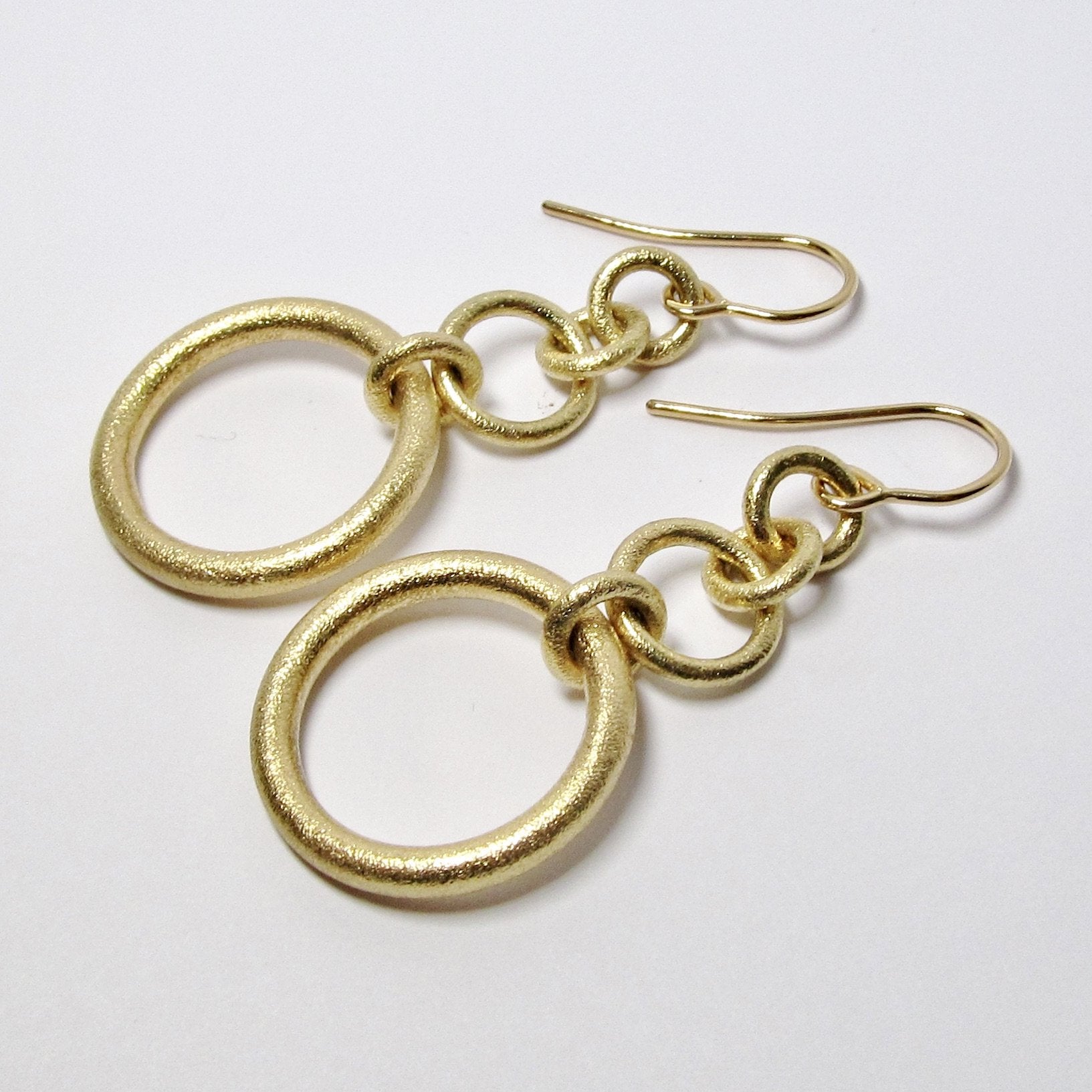 Gold Double Circle Earrings