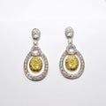 18k White & Yellow Gold Diamond Drop Earrings