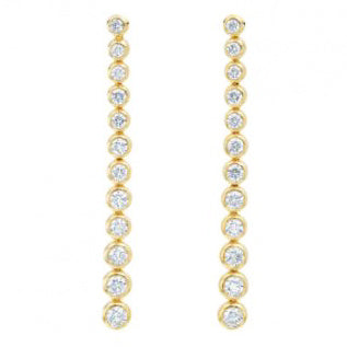 18k Yellow Gold & Diamond Moonlight Stiletto Earrings