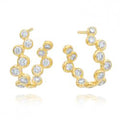 18k Yellow Gold & Diamond Moonlight Zigzag Earrings