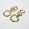18k Yellow Gold & Diamond Moonphase Earrings