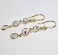 Diamond Slice Dangle Earrings