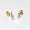 14k Yellow Gold Earring with Diamonds