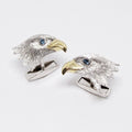 18k White & Yellow Gold Eagle Head Model Cufflinks