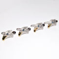 18k White & Yellow Gold Eagle Head Model Shirt Studs