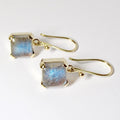 14k Yellow Gold Labradorite Earrings