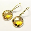 14k Yellow Gold Brandy Citrine Earrings