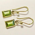 14k Yellow Gold Peridot Earrings