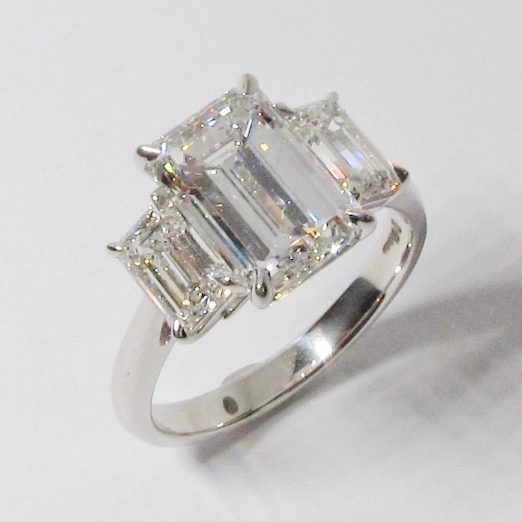 Emerald Cut 3-Stone Diamond Ring