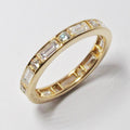 18k Yellow Gold Baguette/Round Diamond Ring