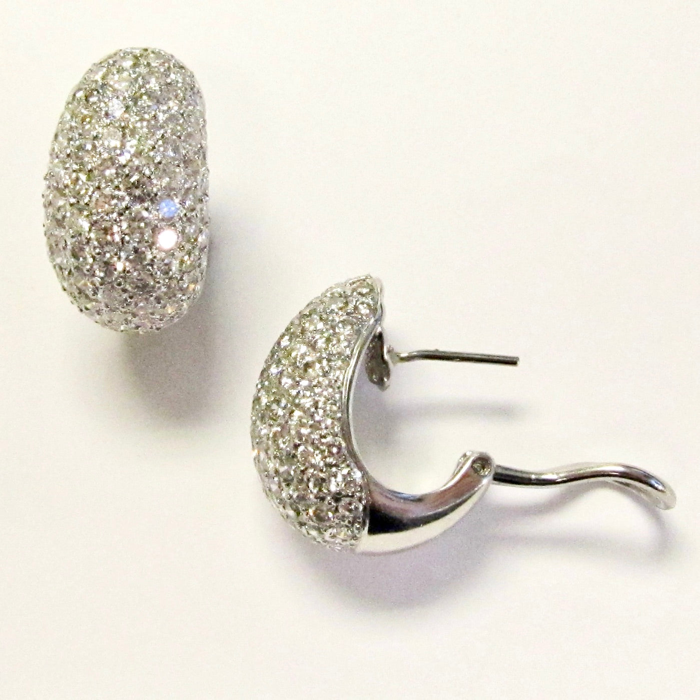 Pave Diamond Huggie Earrings