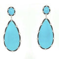 Turquoise, Onyx, & Diamond Earrings