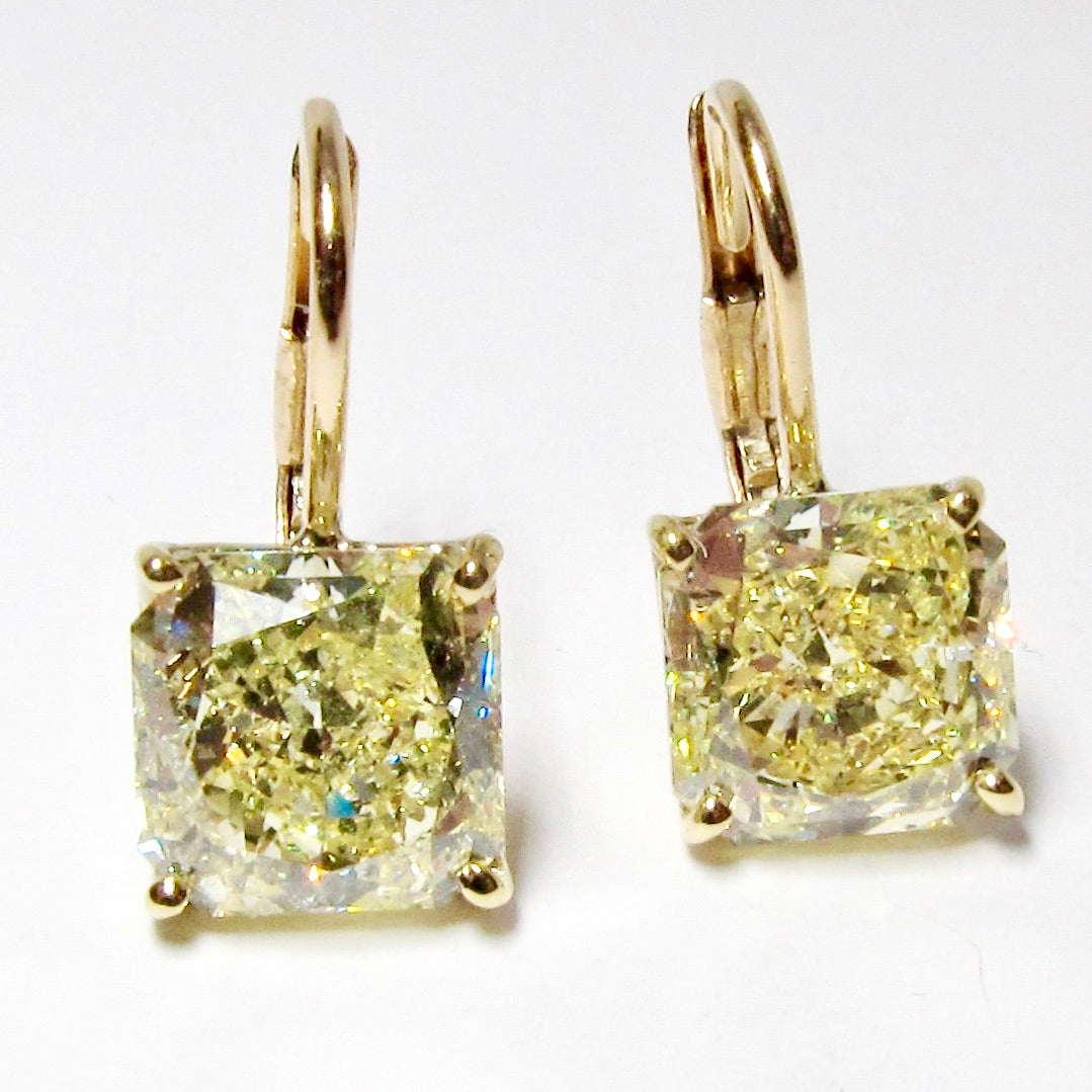 Yellow Diamond Earrings