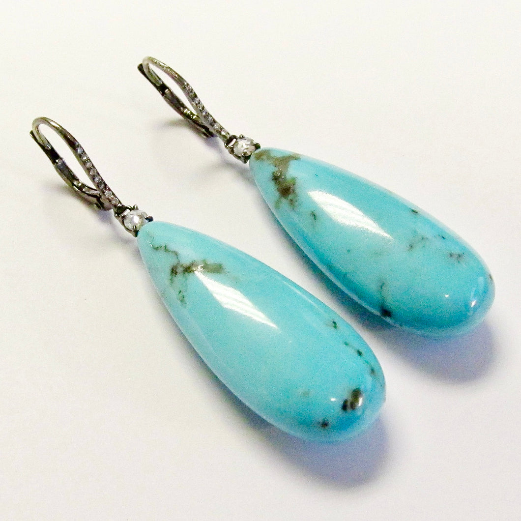 Long Turquoise Earrings