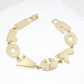 "I Love You" Yellow Gold Bracelet