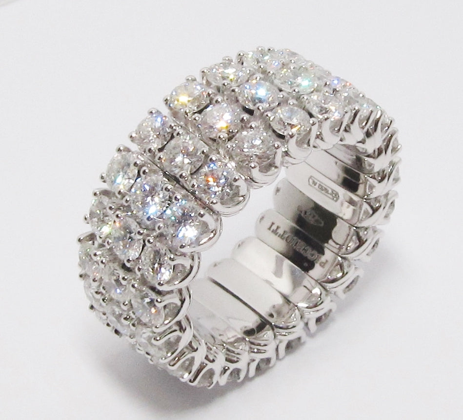Three Row Diamond Ring
