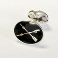 Sterling Silver & Enamel Rowing Cufflinks