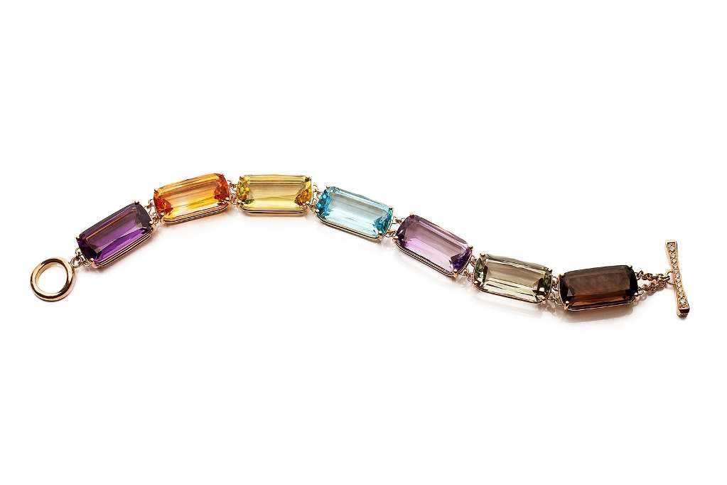 Single Line Multi Color Cushion Bracelet