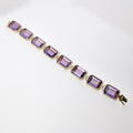 Amethyst, Emerald Cut Bracelet