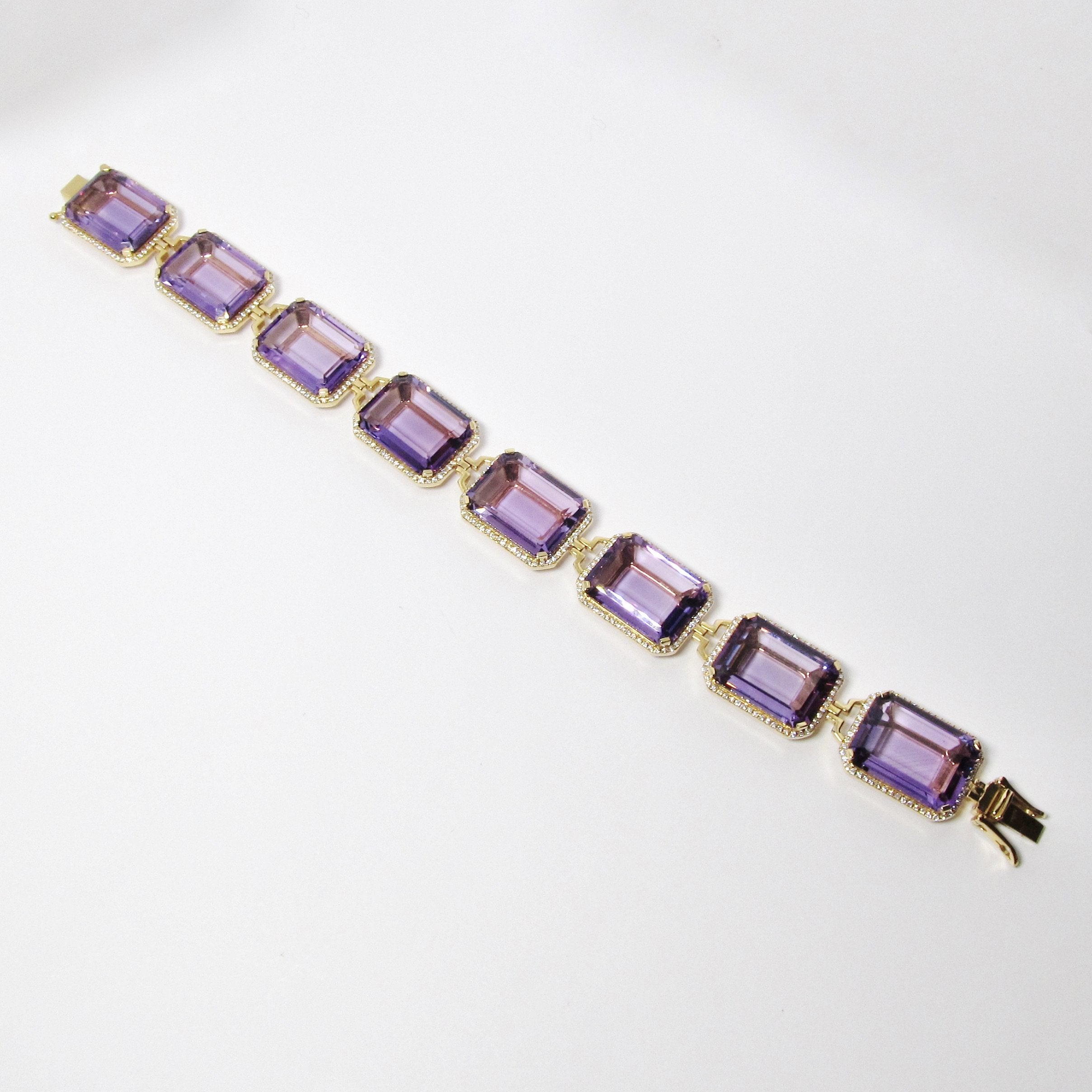Amethyst, Emerald Cut Bracelet