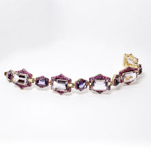 Load image into Gallery viewer, Amethyst &amp; Pink Sapphire Bracelet
