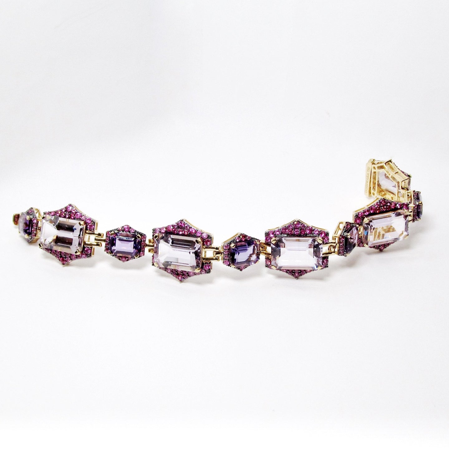 Amethyst & Pink Sapphire Bracelet