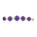 Amethyst Oval Cabochon Bracelet